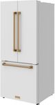 Thor Kitchen Gordon Ramsay Series 30" White French Door Counter Depth Refrigerator with Bronze Hardware-3