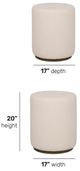 Flexsteel® Lyra Ivory Pouf-1