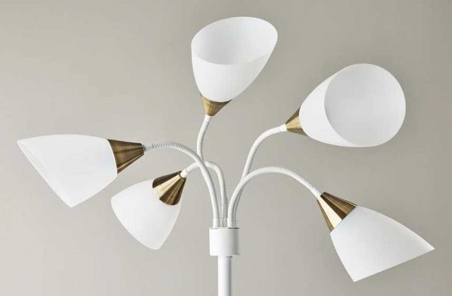 Adesso® White 5-Light Floor Lamp-1