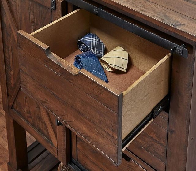 A-America® Sun Valley Rustic Timber Barn Door Accent Cabinet-3