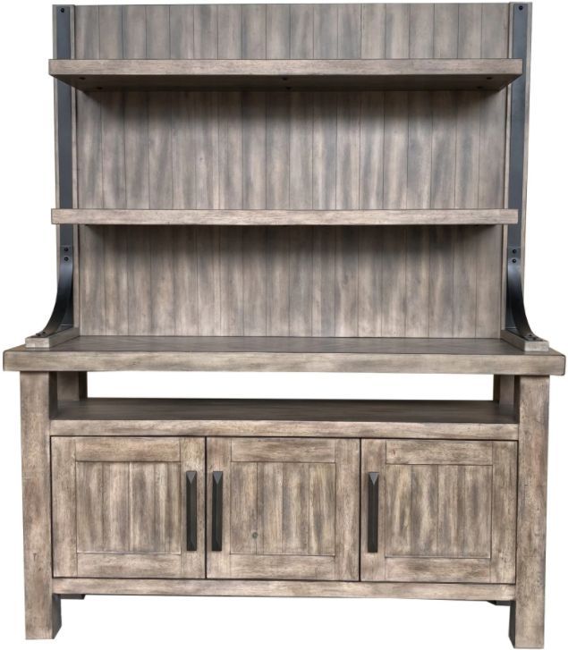 Parker House® Lodge 2-Piece Siltstone Buffet and Hutch Set-2