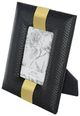 A & B Home Black Small Faux Croco Photo Frame-1