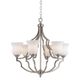 Cal® Lighting & Accessories Barrie Metal 6-Light Frosted White Chandelier-0