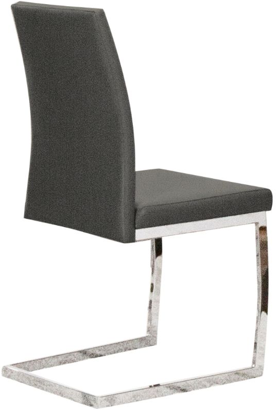 Cramco Sarah Charcoal Gray/Chrome Dining Side Chair-3