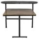 Classic Home Wagner Dark Antique 42" Coffee Table with Black Base-3