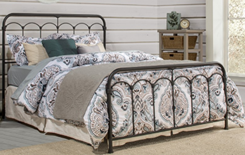 HH2 Home Jocelyn Black Speckle Full Metal Bed | 371 Furniture ...