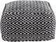 Signature Design by Ashley® Jasett Black/Ivory Pouf-1