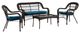 Furniture of America® Oliveri Clear Glass/Rattan Outdoor Coffee Table with Brown Base-1