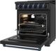 Thor Kitchen Gordon Ramsay Collection 30" Black Pro Style Liquid Propane Range with Precision Knob Control and Blue Trim-4