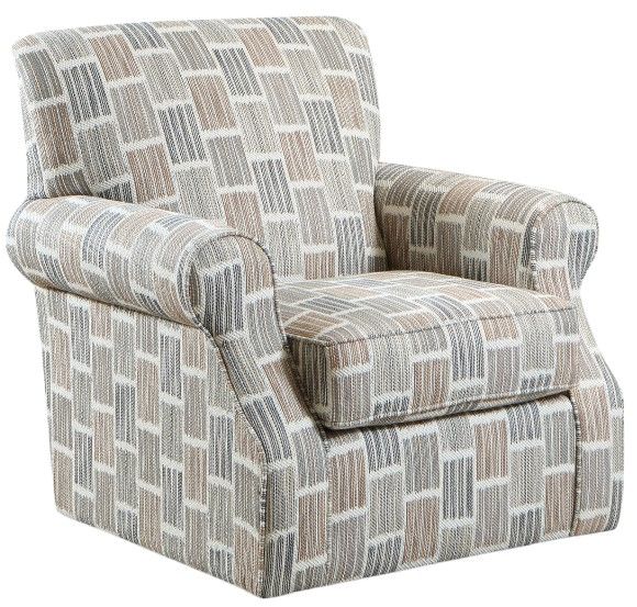 Fusion Furniture Bri Bluestone Topper Storm Brown/Gray Swivel Chair-0