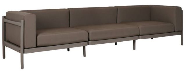 Moe's Home Collection Suri Taupe Plastic Outdoor 3-Seat Sofa