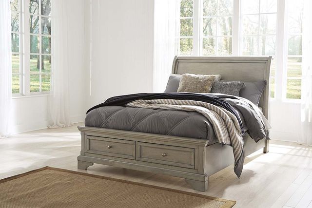 Signature Design by Ashley® Lettner Light Gray Full Sleigh Youth Bed-3