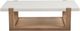 Universal Explore Home™ New Modern Honed White Ellis Cocktail Table with Natural Oak Base-2
