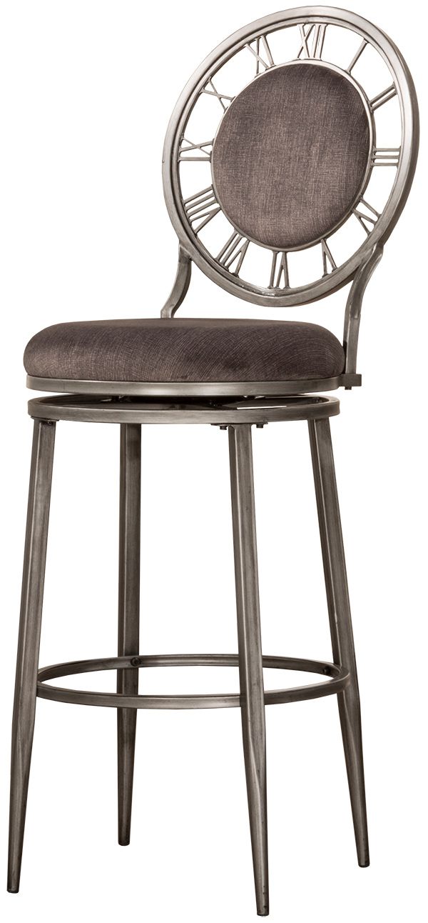 HH2 Home Big Ben Pewter Swivel Counter Stool-0