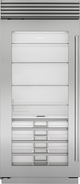 Sub-Zero® Classic Series 36" 22.9 Cu. Ft. Stainless Steel Left Hinge Column Refrigerator with Standard Glass Door-0
