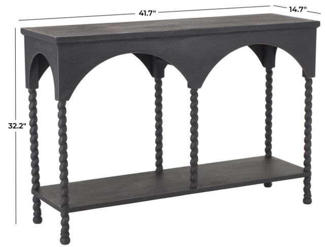 Deco Marche Black Arched Console Table-2