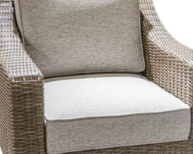 Signature Design by Ashley® Revare Beach Beige Fabric/Resin Wicker Outdoor Swivel Lounge-1