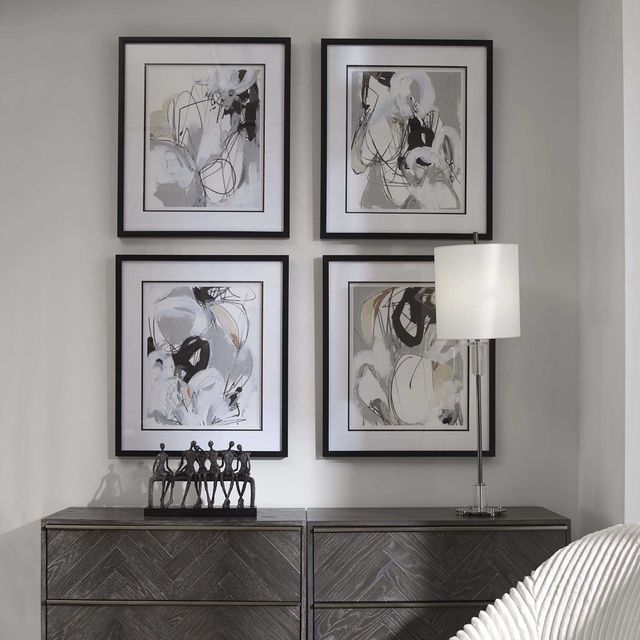 Uttermost® June Erica Vess 4-Piece Tangled Threads Framed Prints Set-1