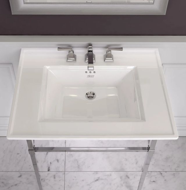 American Standard Town Square® S White 8" Widespread Pedestal Sink Top-3