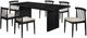 Coaster® Decker 7-Piece Black/Wheat Dining Table Set-0