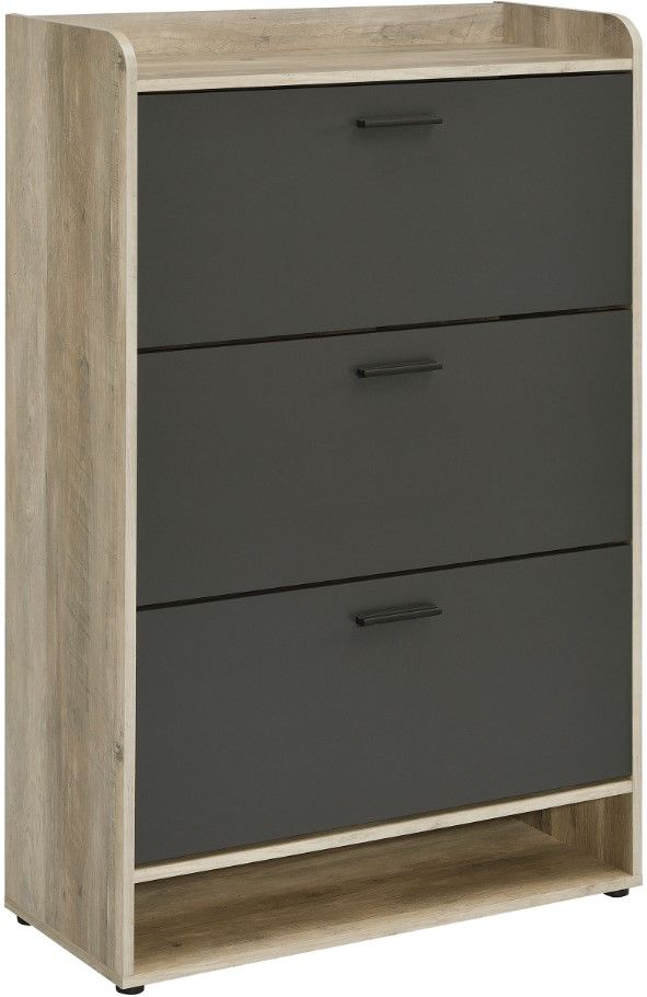 Coaster® Denia Antique Pine/Gray 3-Tier Shoe Storage Cabinet-0