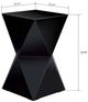 Stylecraft Black Glass Side Table-3