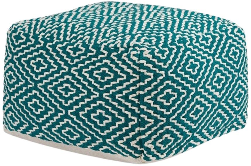 Signature Design by Ashley® Brynnsen Ivory/Teal Pouf
