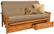Kodiak Furniture Monterey Linen Stone/Butternut Full Storage Futon with Mattress-0