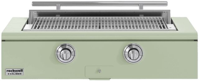 Caliber™ Rockwell Social 2-Burner Sage Built-In Natural Gas Grill with Polished Chrome Hardware-0