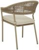 Signature Design by Ashley® Ocean Park 4-Piece Beige Aluminum/Fabric Outdoor Dining Arm Chair-3