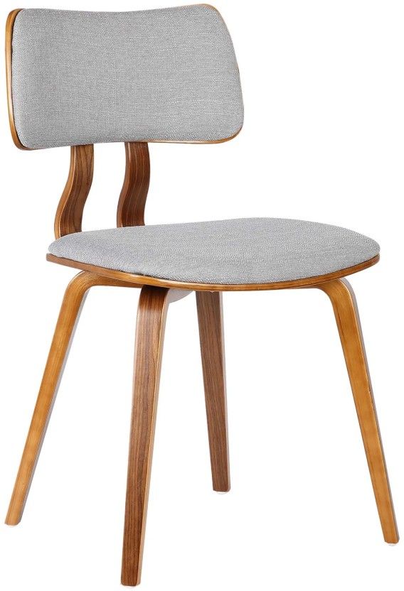 Armen Living Jaguar 6-Piece Gray/Walnut Dining Chair Set-0