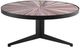 Armen Living Beka Maroon Glass Top Wide Coffee Table with Black Base-3
