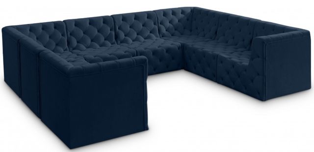 Meridian Furniture Tuft 8-Piece Navy Modular Sectional Set-2