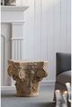 A & B Home Roman Whitewashed Cream Large Side Table-5
