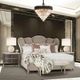 Michael Amini® Villa Cherie Chardonnay/Hazelnut California King Upholstered Panel Bed -1