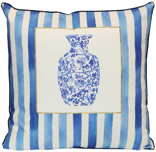Stylecraft Tamara Day Blue Stripes Designer Pillow-0