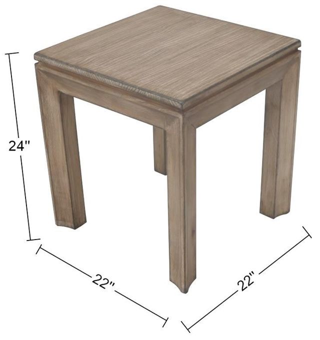 Nest Home Collections Luke II Antique Natural Square End Table-2