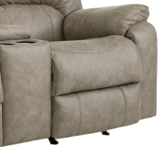 HomeStretch Sapphire Beige Rocker Reclining Loveseat-2