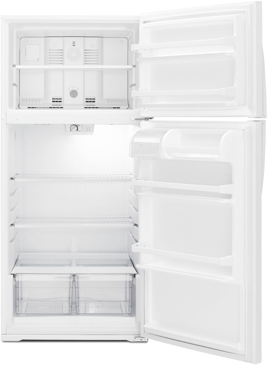Whirlpool 28 in. 14.3 Cu. Ft. White Top Freezer Refrigerator - Thumbnail 4