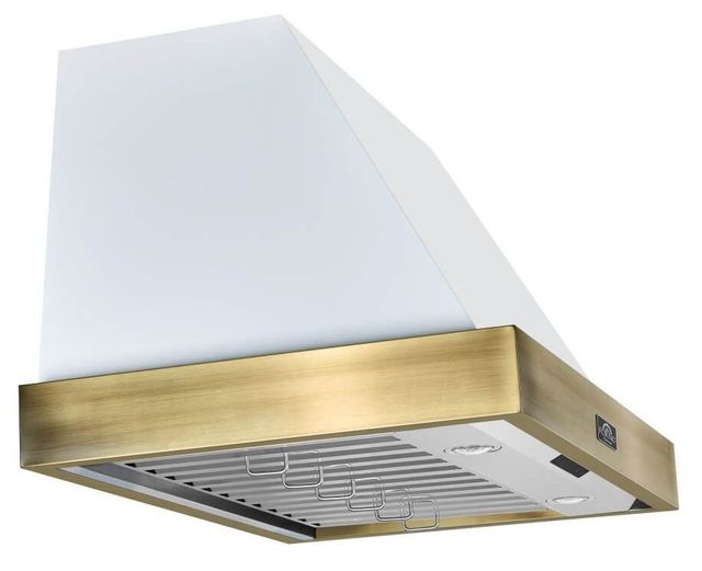 FORNO® Vittorio 36" White Wall Mounted Range Hood-2