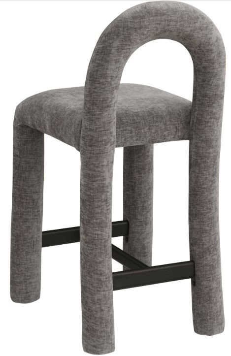 Meridian Furniture Amari Gray Upholstered Counter Stool-4