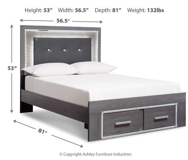 Signature Design by Ashley® Lodanna Gray Youth Full Storage Panel Bed-1