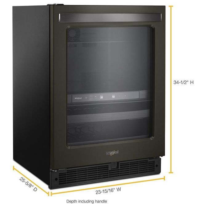 Whirlpool® 5.2 Cu. Ft. Black Stainless Steel Beverage Center-1