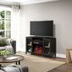Twin Star Home Nathan Black 54'' Media Mantel with Electric fireplace-1