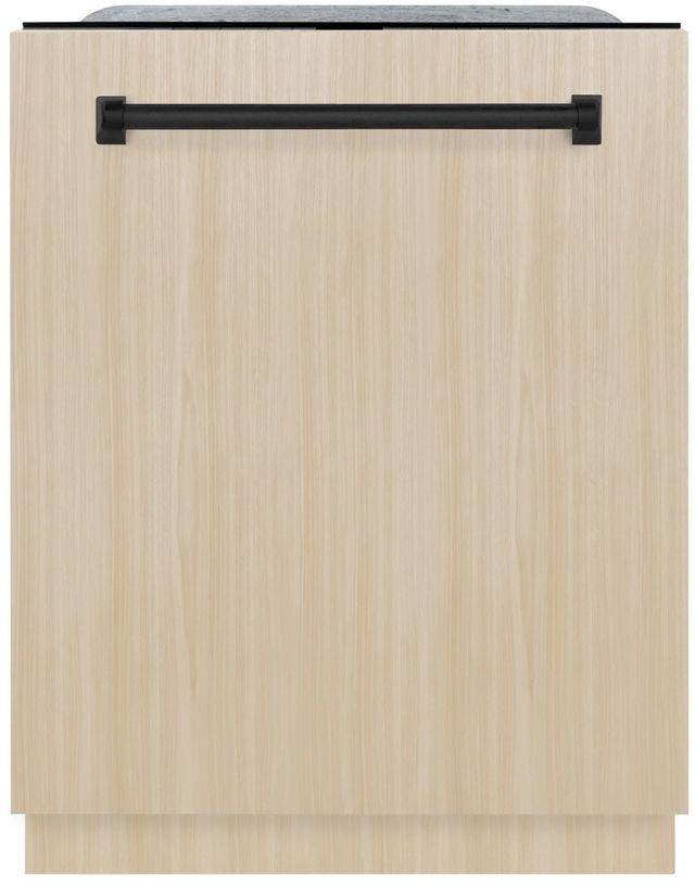 ZLINE Autograph Edition Monument 24" Panel Ready 3rd Rack Tall Tub Top Control Built In Dishwasher with Matte Black Handle-0
