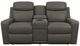 La-Z-Boy® Emmons Pewter Leather Power Reclining Loveseat with Console, Headrest and Lumbar-1