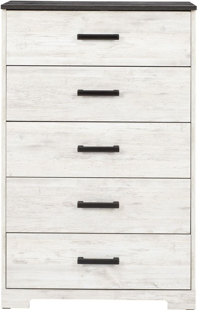 Signature Design by Ashley® Shawburn White/Dark Charcoal Gray Five Drawer Chest-1