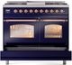 Ilve® Nostalgie II Series 40" Midnight Blue Pro Style Dual Fuel Range-4