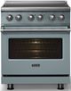 Viking® 5 Series 30" Novembery Sky Pro Style Induction Range with Polished Chrome Trim-4