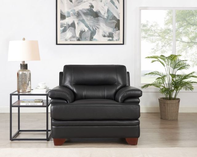 Hydeline® Luxor Gunmetal Black Chair-2